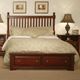 Vaughan-Bassett Cottage Cherry Twin Slat Poster Storage Bed-0