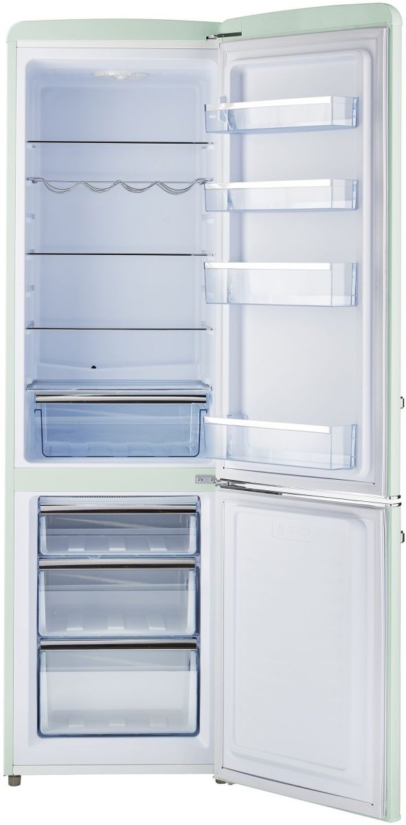 Unique® Appliances Classic Retro 22" 8.7 Cu. Ft. Summer Mint Green Counter Depth Bottom Freezer Refrigerator-1