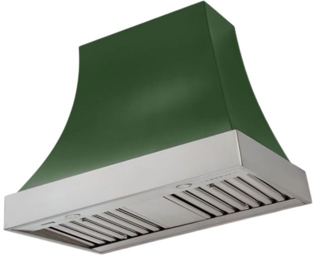 AGA Cascade 36" Cornwall Green Wall Mounted Range Hood  with Brushed Nickel Trim-0