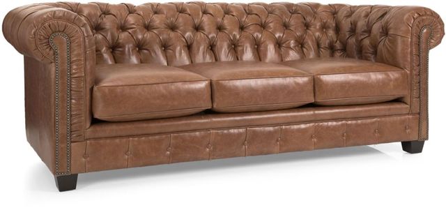 Decor-Rest® Furniture LTD 3230 Brown Leather Tufted Sofa