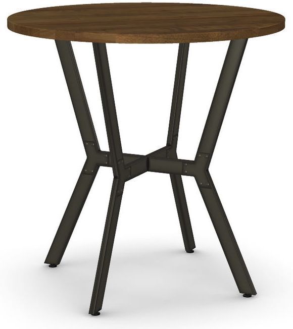 Amisco Customizable Norcross 36" Solid Birch Round Counter Height Table with a 1.06" Thick Tabletop-0