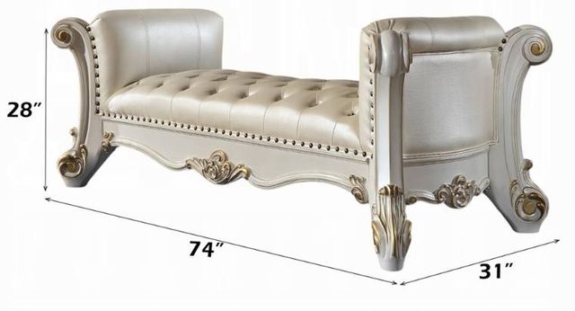 ACME Furniture Vendome Antique Pearl Bench-2