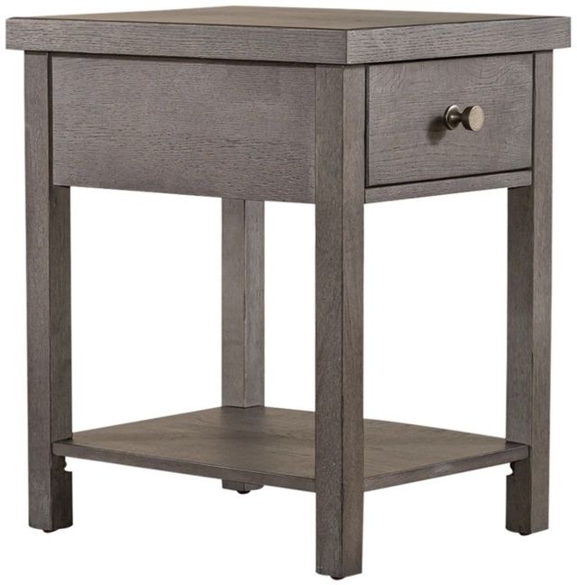 Liberty Furniture Modern Farmhouse Dusty Charcoal Chairside Table-0