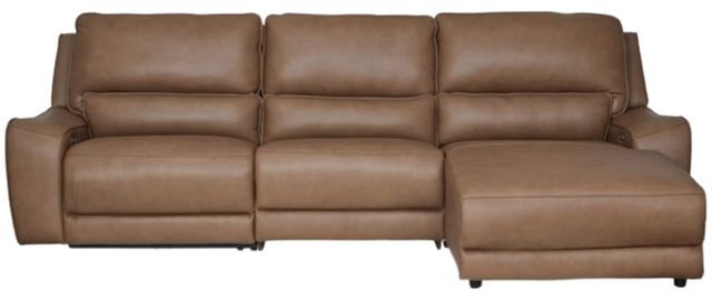 Signature Design by Ashley® DeepWakes 3-Piece Caramel Right-Arm Facing Power Reclining Sofa Sectional and Chaise-0