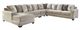 Benchcraft® Ardsley 2-Piece Pewter Sectional with Ottoman-1