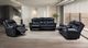 Furniture of America® Agata Black Glider Recliner Loveseat-1