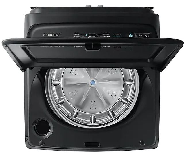 Samsung 5.0 Fingerprint Resistant Black Stainless Steel Top Load Washer-4