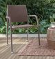 Furniture of America® Niambi 3-Piece Natural Marble/Rattan Wicker Outdoor Patio Dining Set-2