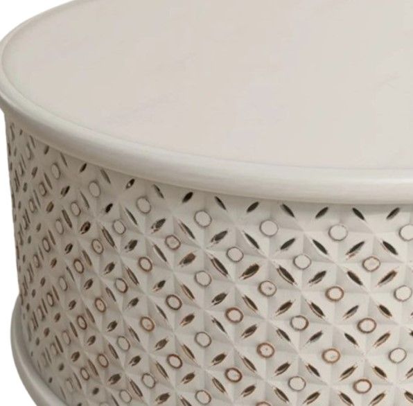 Jofran Inc. Global Archive Decker Antique White Coffee Table-3