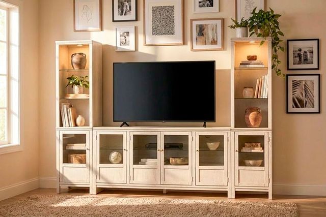 aspenhome® Sandro Brushed White 66'' Console with 4-Doors-3