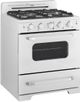 Unique® Appliances Classic Retro 30" Marshmallow White Freestanding Gas Range-2