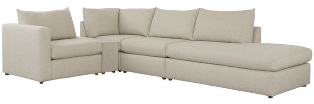 Bassett® Furniture Customizable Beckham 5-Piece Bumper Modular Sectional with Console-0