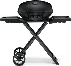 Front view of the Napoleon Phantom TravelQ® PRO285 2-Burner Matte Black Portable Liquid Propane Gas Grill