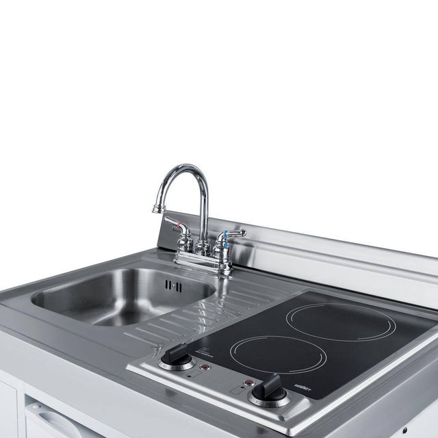 Summit® 12" Brushed Stainless Steel Frame Electric Cooktop-1