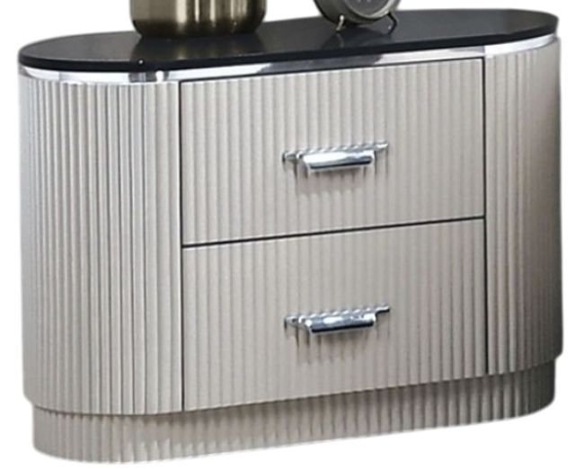 Furniture of America® Aldgate Light Gray Nightstand-0