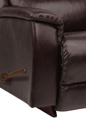 La-Z-Boy® Redwood Chocolate Leather Manual Rocking Recliner-1