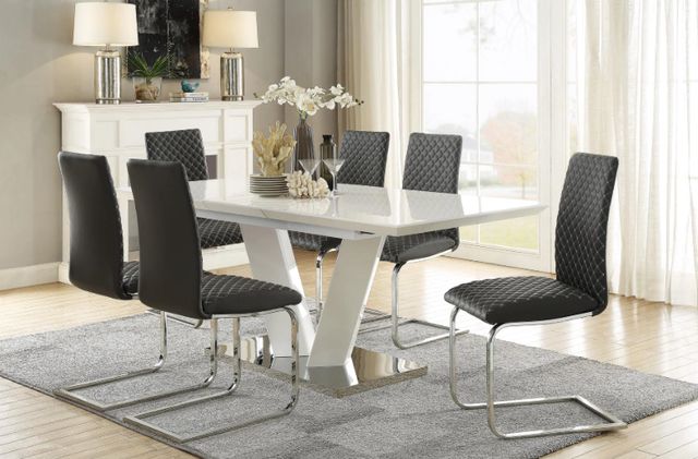 Homelegance® Yannis White High Gloss Dining Table-1