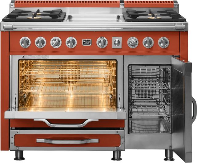 Viking® Tuscany 48" Spiced Cider Pro Style Dual Fuel Range with Griddle-1