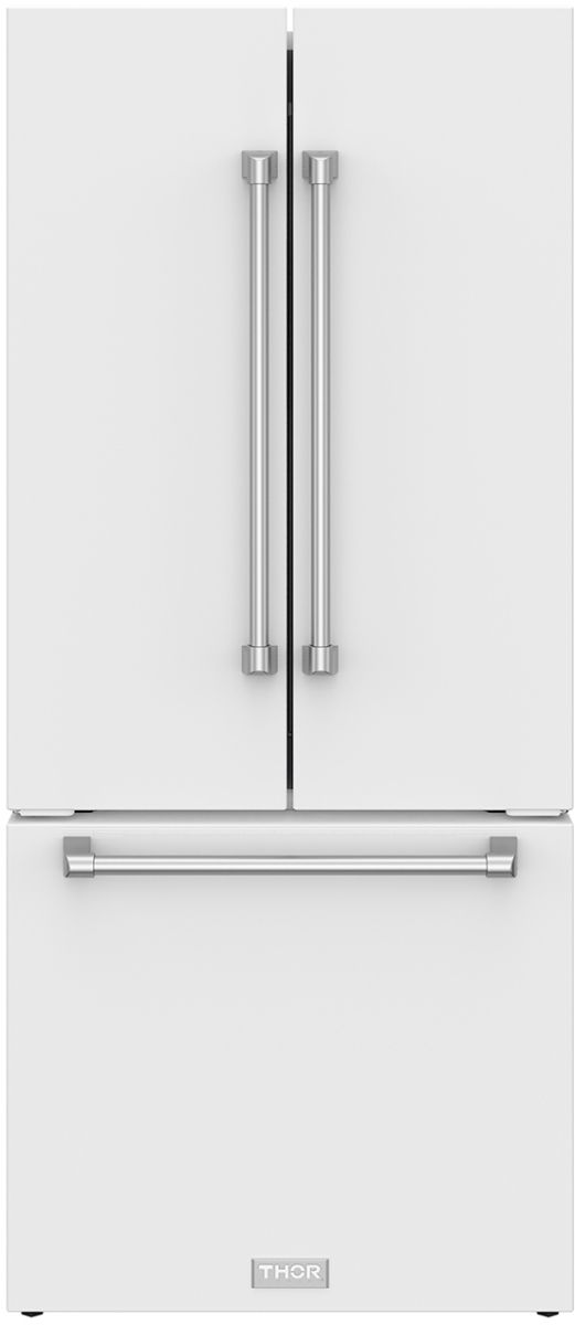 Thor Kitchen Gordon Ramsay Series 30" White French Door Counter Depth Refrigerator-0