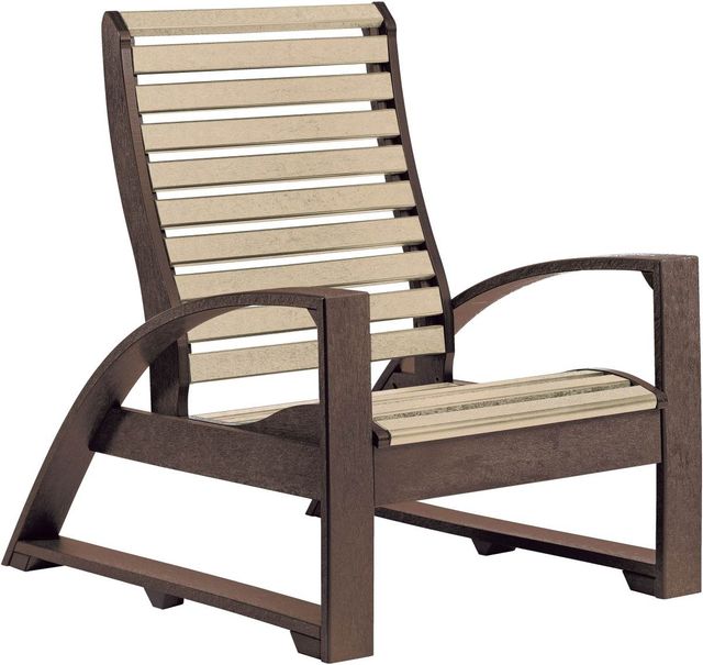 C R Plastics St. Tropez Chocolate and Beige Lounge Chair-0