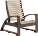 C R Plastics St. Tropez Chocolate and Beige Lounge Chair-0