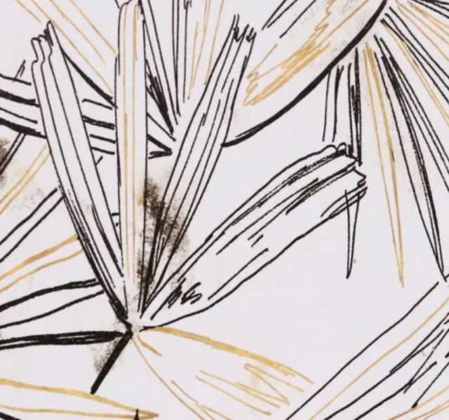 StyleCraft Selva Sketch II Black/Gold/White Wall Art-1
