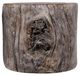 A & B Home Gray Small Round Tree Stump Cement Stool-1