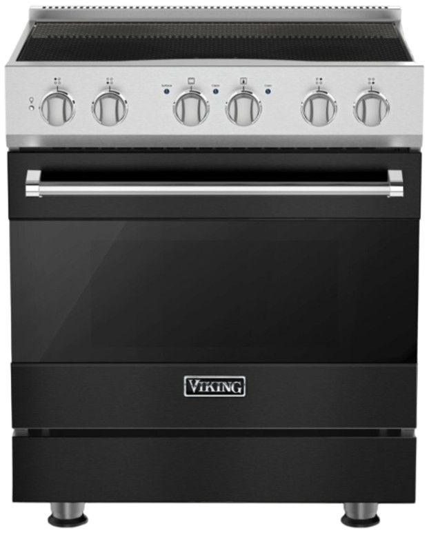 Viking® 3 Series 30" Cast Black Pro Style Induction Range-0