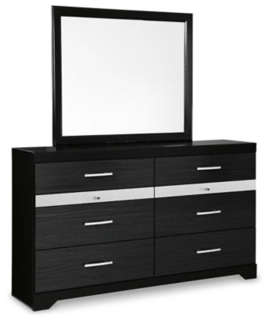 Signature Design by Ashley® Starberry 3-Piece Black Queen or Full Panel Headboard Bedroom Set-2