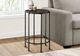 Monarch Specialties Inc. Dark Oak End Table with Black Metal Base-1