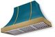 AGA Cascade 48" Salcombe Blue Wall Mounted Range Hood  with Antique Brass Trim-0