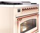 Ilve® Nostalgie II Noblesse 36'' Antique White Pro Style Dual Fuel Range with Copper Trim-4