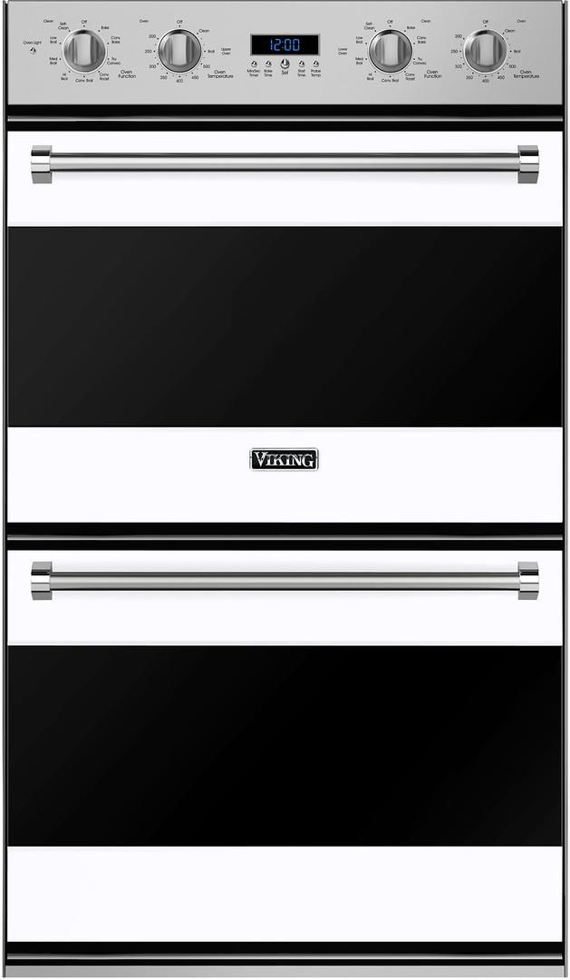 Viking® 3 Series 30" White Electric Built In Double Oven-0