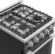 Unique® Appliances Classic Retro 24" Matte Black Slide-In Propane Gas Range-5