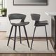 Armen Living Jagger Black/Gray Counter Stool-1