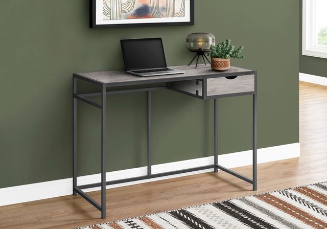 Monarch Specialties Inc. 42"L Grey with Dark Grey Metal Computer Desk-3