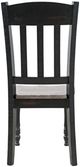 Jofran Inc. Madison County Vintage Black Slatback Dining Side Chair-3