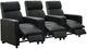 Coaster® Toohey 3-Piece Black Manual Reclining Theater Seating Set-3