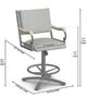 Chromcraft™ Customizable Rowan Counter Arm Chair-2