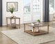 Homelegance® Riverton Glass Top Cocktail Table with Brown Base-0