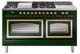 Ilve® Nostalgie II Noblesse 60'' Emerald Green Pro Style Dual Fuel Range with Copper Trim-0