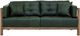 International Furniture Direct Roots Brown/Green Leather Sofa-2