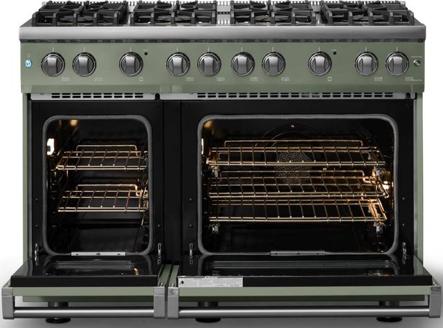 Viking® 5 Series 48" Eucalyptus Pro Style Gas (NG) Range with Polished Chrome Trim-1