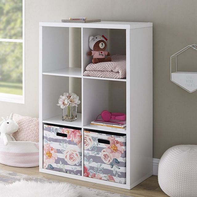 Linon Cody White 6-Cube Storage Cabinet-1