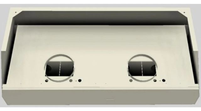 Vent-A-Hood® Designer Series 54" Biscuit Wall Mounted Range Hood-2
