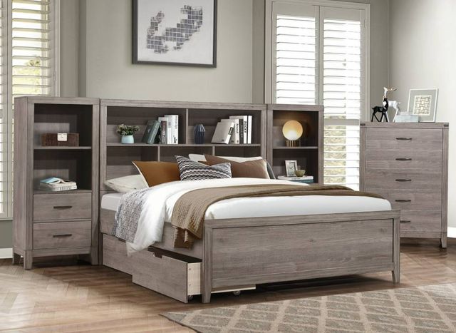 Homelegance® Woodrow Brownish Gray Pier/Tower Nightstand-1