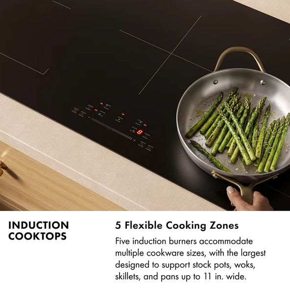 ZLINE 36" Black Induction Cooktop with Anti-Scratch Glass and 5-Elements-4