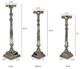 A & B Home 3-Piece Silver Pillar Holders-4