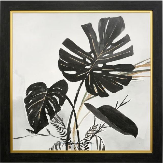 StyleCraft Oasis Palms II Black/Light Gray Framed Print-0