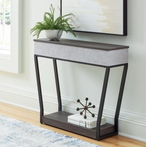 Signature Design by Ashley® Sethlen Black/Gray Console Sofa Table with Speaker-3